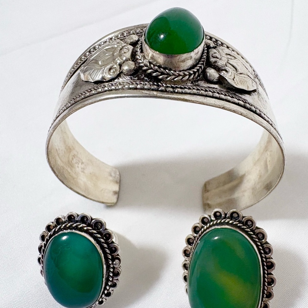 Adjustable Cuff Bracelet With 2 Ring Set - image 3